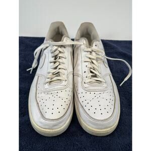Nike DH2987-100 White Leather Low Top Sneakers Mens 10.5 Used